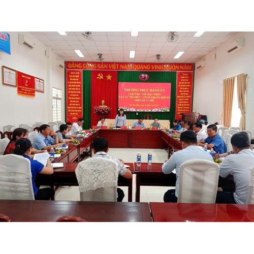 Thường trực Đảng ủy làm việc với Mặt trận và  các tổ chức Chính trị-xã hội xã theo quy chế